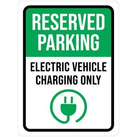 Reserved parking electric vehicle charging only