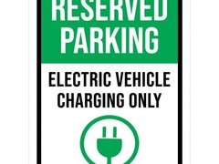 Reserved parking electric vehicle charging only